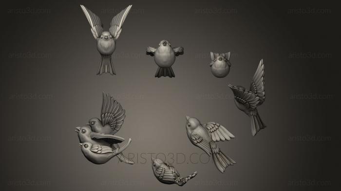 Bird figurines (STKB_0003) 3D model for CNC machine